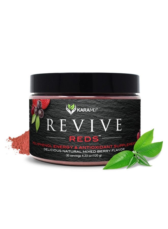KaraMD Revive Reds | Delicious Polyphenol Energy Booster Supplement | Vegan Friendly, Gluten Free & Non-GMO Superfood Powder | Antioxidants, Shilajit & Enzymes (30 Concentrated Servings) - Image 1