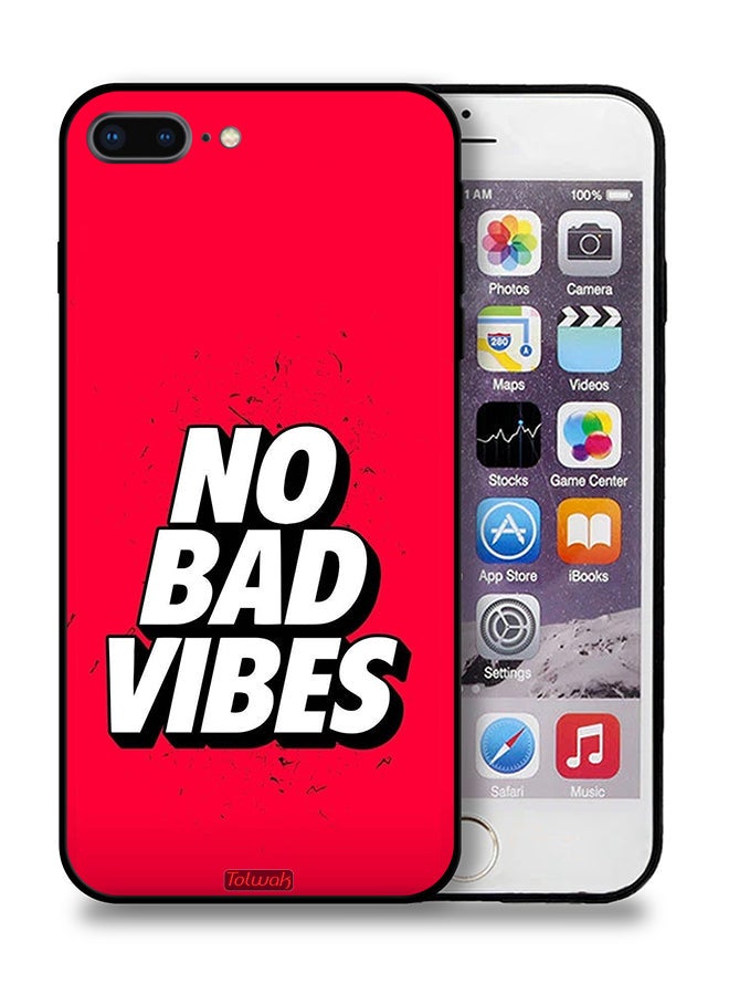 Tolwak Apple iPhone 8 Plus Protective Case No Bad Vibes - Image 1
