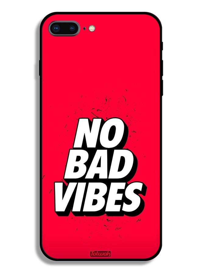 Tolwak Apple iPhone 8 Plus Protective Case No Bad Vibes - Image 2