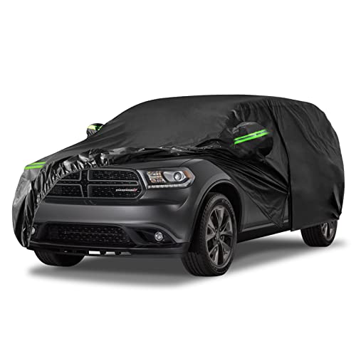SPORTULI Waterproof Car Cover Replace for 2011-2025 Dodge Durango, 6 Layers Custom-Fit Outdoor All Weather Full Car Covers with Zipper Door for Snow Rain Dust Hail Protection - Image 1
