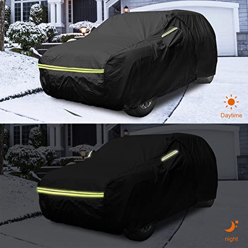 SPORTULI Waterproof Car Cover Replace for 2011-2025 Dodge Durango, 6 Layers Custom-Fit Outdoor All Weather Full Car Covers with Zipper Door for Snow Rain Dust Hail Protection - Image 5