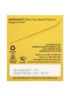 Twining's Twinings, Flavored Black Tea, Earl Grey , 25 Tea Bags, 1.76 oz (50 g)  - Image 2