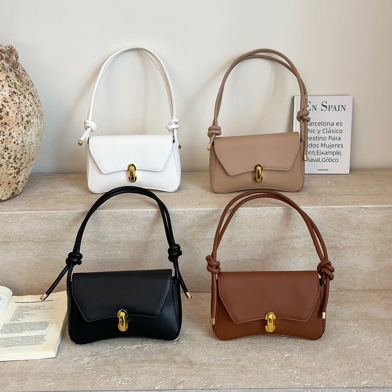 Korean‑style niche, fashionable, minimalist casual bag—2026 spring new arrival, chic lock‑detail tote, trendy shoulder bag. - Image 5