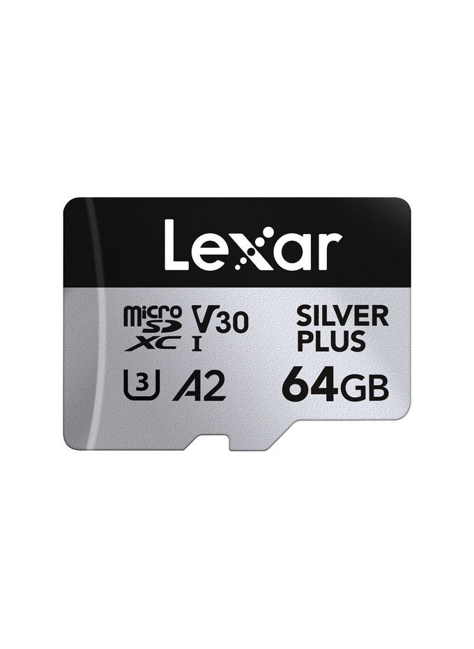 Lexar 64GB Professional SILVER PLUS UHS-I microSDXC Memory Card  - Image 1