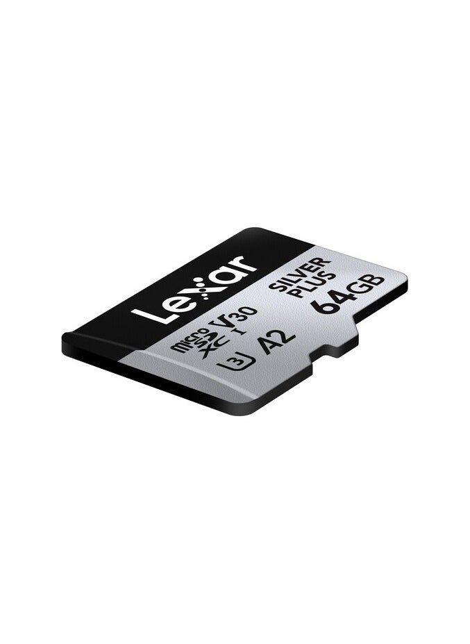 Lexar 64GB Professional SILVER PLUS UHS-I microSDXC Memory Card  - Image 3