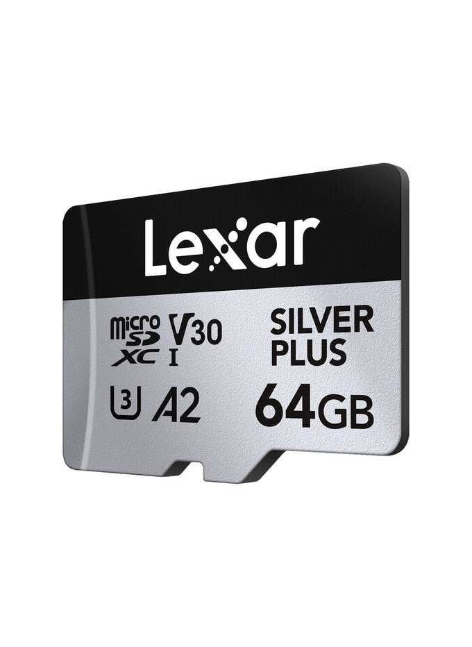 Lexar 64GB Professional SILVER PLUS UHS-I microSDXC Memory Card  - Image 2