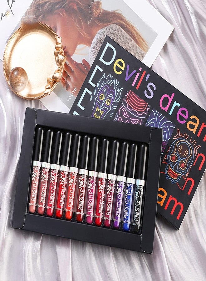 Gireatick 12 Colors Glitter Lip Gloss Set, 12Pcs Diamond Shimmer Metallic Liquid Lipstick Set, Long Lasting Waterproof Non-stick Cup Lip Gloss Glow Cosmetic Kit - Image 5