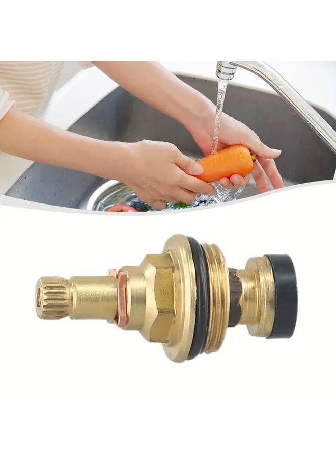 1pc Brass G1 2 Hot Cold Water Valve Core 20 Tooth Slow Opening Faucet Spool - Image 2