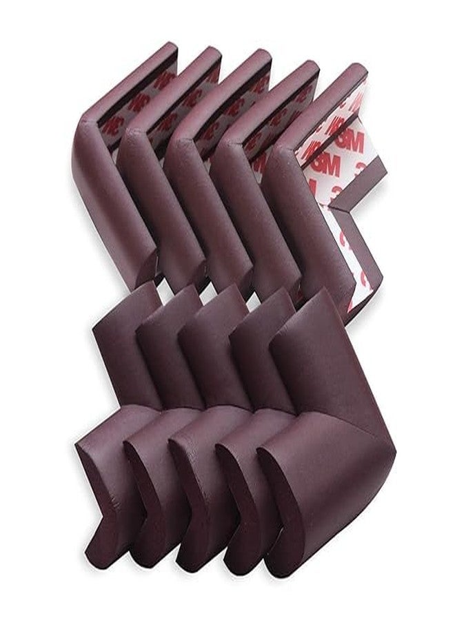 BKQPTL Baby Safety Corner Protector Guards I Pre-Taped Corner Protectors I Child Safety Edge Guards I 10 Pieces | Brown Color - Image 1
