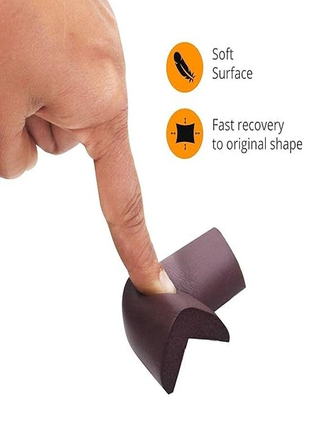 BKQPTL Baby Safety Corner Protector Guards I Pre-Taped Corner Protectors I Child Safety Edge Guards I 10 Pieces | Brown Color - Image 5