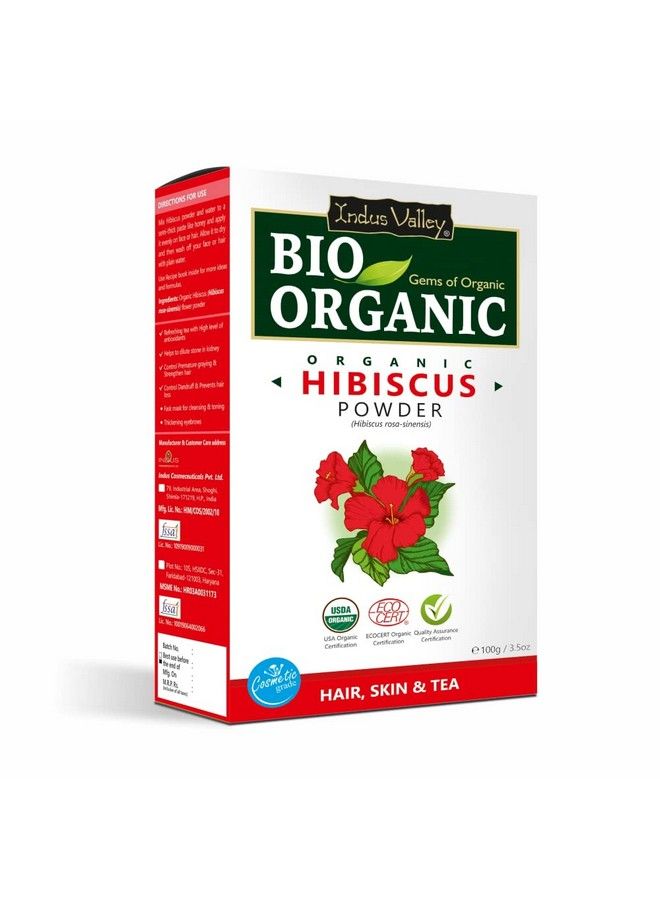 Indus Valley Bhringraj Powder; Eclipta Alba With Hibiscus Powder; Hibiscus Rosasinensis For Hair And Skin Care (100G +100 G=200G) - Image 3