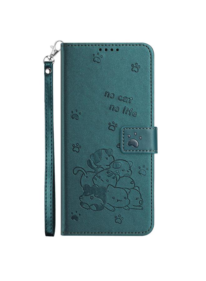 S-TOP Case For itel S25 Ultra Embossed Kitten Phone Leather Case with Lanyard - Image 2