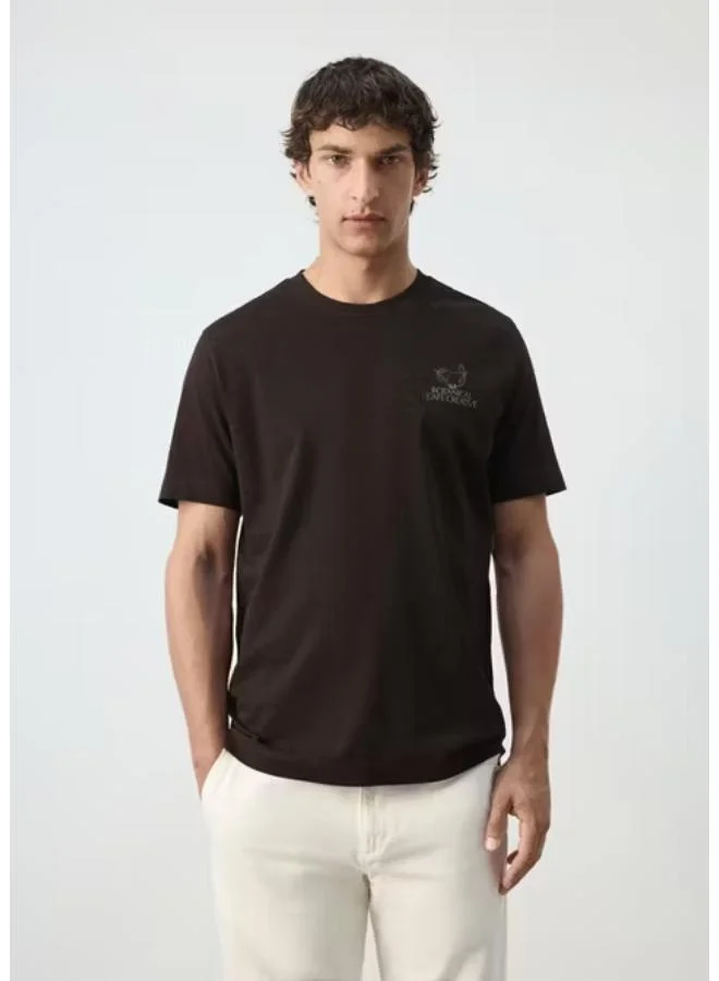 Printed Cotton Blend T-Shirt