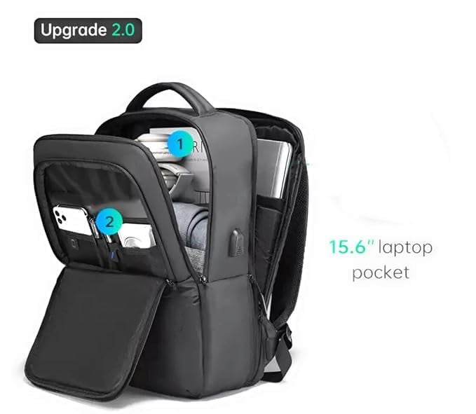 TRUE HUMAN EMPEROR® Anti-Theft Bagkpack With USB Charging Port Laptop bag/Office bag/College bag/Travel bag with Anti -Theft back pocket (LEGEND) - Image 4