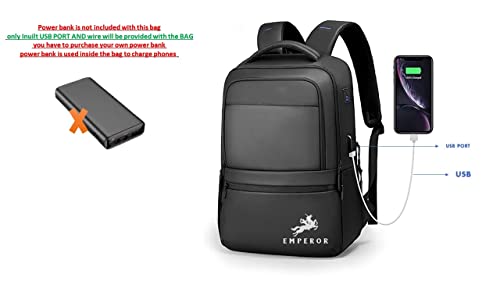 TRUE HUMAN EMPEROR® Anti-Theft Bagkpack With USB Charging Port Laptop bag/Office bag/College bag/Travel bag with Anti -Theft back pocket (LEGEND) - Image 2