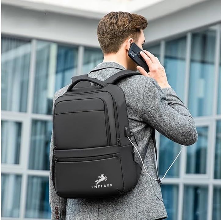 TRUE HUMAN EMPEROR® Anti-Theft Bagkpack With USB Charging Port Laptop bag/Office bag/College bag/Travel bag with Anti -Theft back pocket (LEGEND) - Image 3