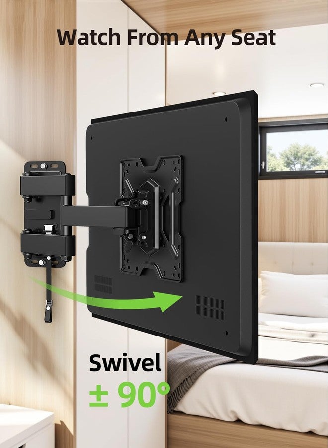USX MOUNT RV TV for 17-43 inch TVs, Full Motion RV TV Wall for Camper, Outdoor Lockable RV Monitor UL Listed One Step Lock RV with Swivel Tilt, Max VESA 200x200mm 44lb - Image 5