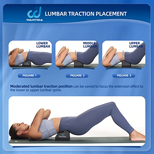 WANYIDA Lumbar Orthotic Traction Roll Device, Lower Back Stretcher for Pain relief, Back Traction for Lumbar Decompression, 3 Height Adjustable Lumbar Stretcher, Chiropractic - Image 3