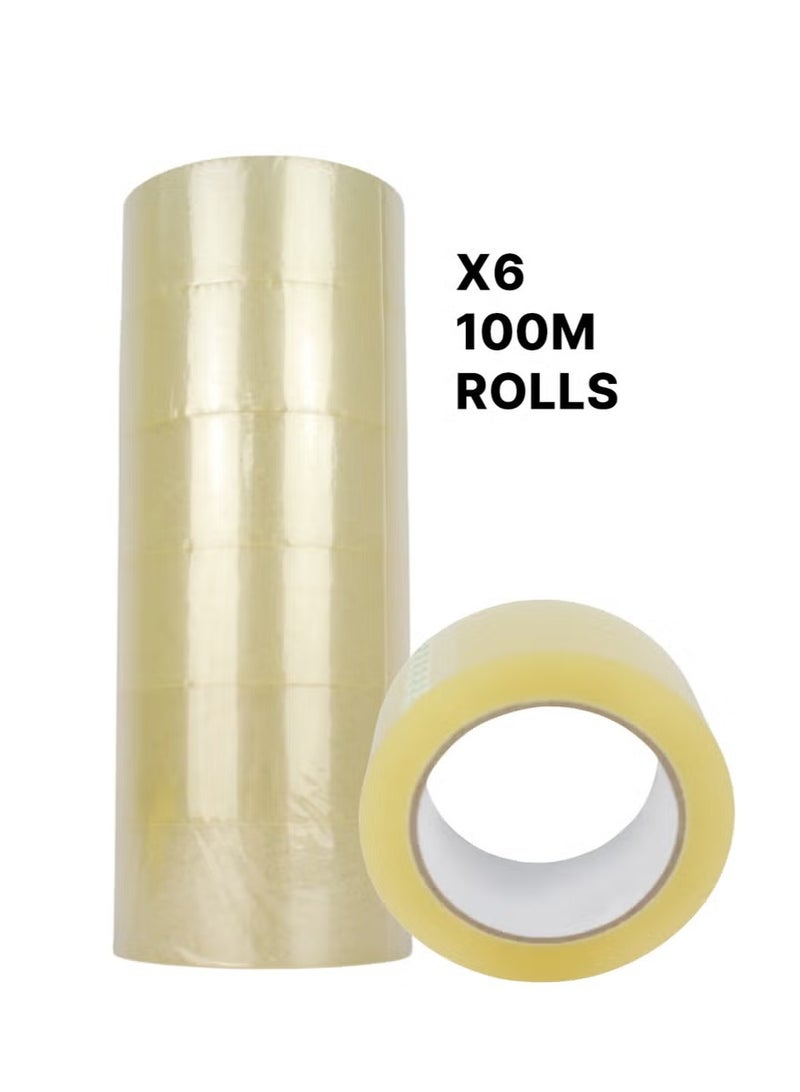 Clear Packing Tape – 50 mm × 100 m, 50 Micron Heavy-Duty Transparent Sealing Tape for Cartons, Boxes & Shipping - Image 1