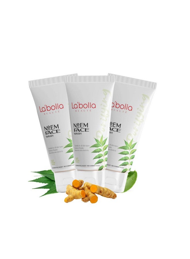Labolia Beaute Neem Face Wash | Reduce Tanning & Pimples | Non Toxic | Suitable for All Skin Types (50g, 3)