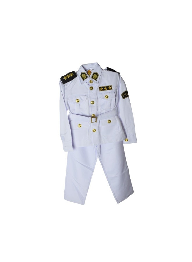 White Police Man Cloths M Size 6-7 Years - M - Image 1
