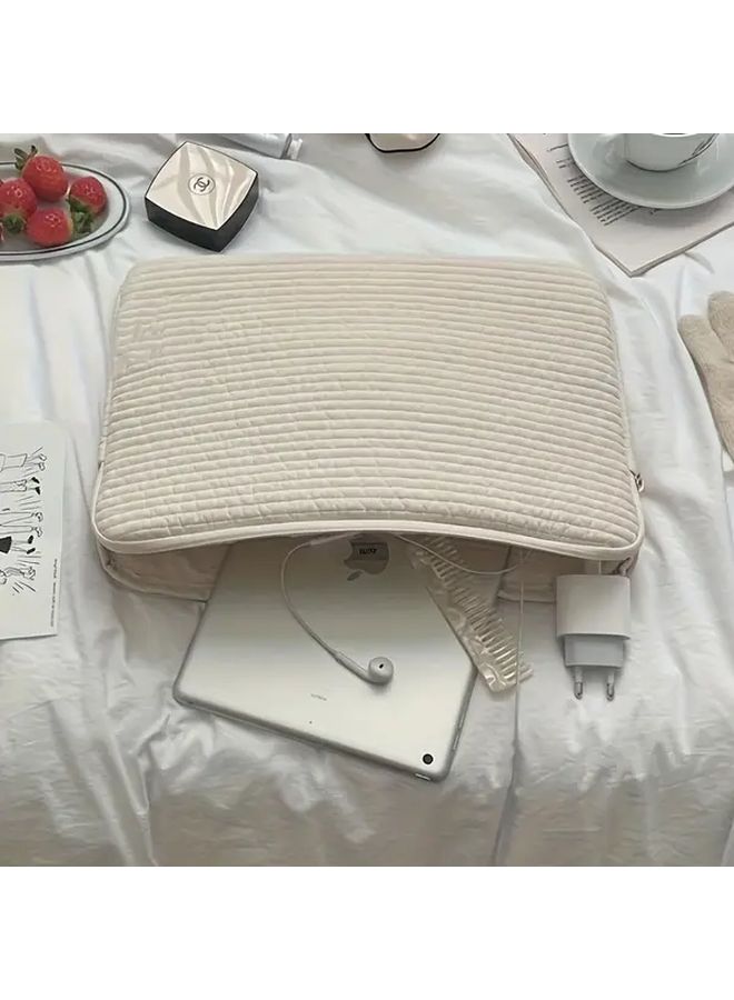 White 14 Inches Shockproof Laptop Bag Lightweight Anti Drop Tablet Sleeve For Business Commuting School - Image 3