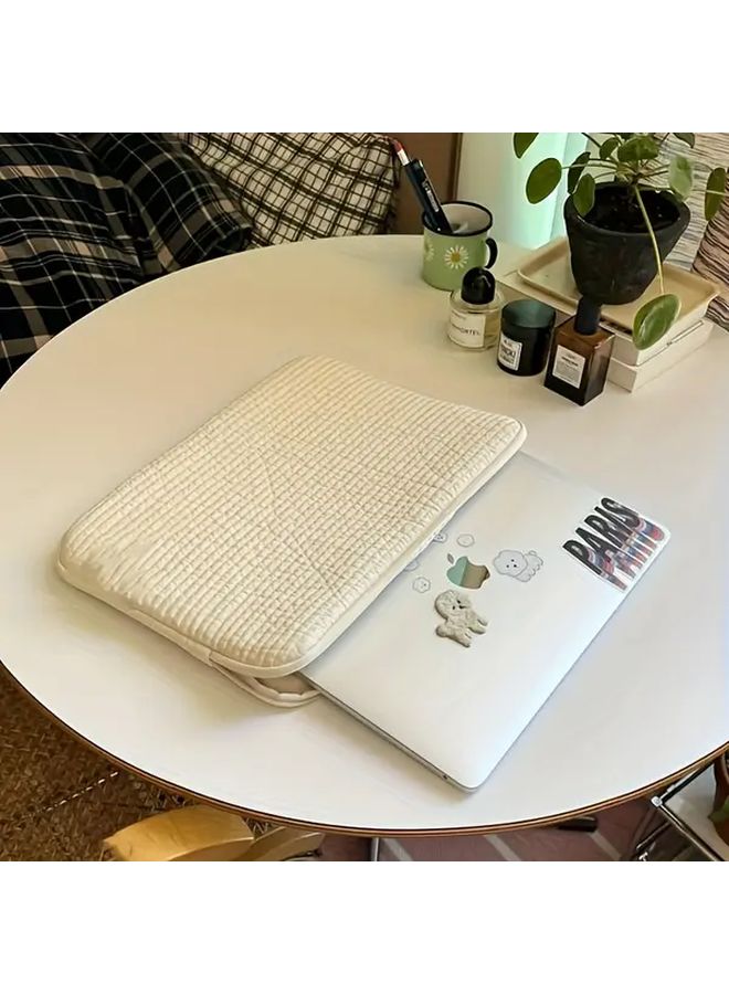 White 14 Inches Shockproof Laptop Bag Lightweight Anti Drop Tablet Sleeve For Business Commuting School - Image 2