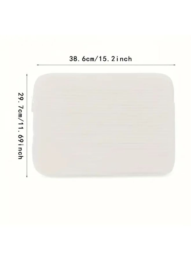White 14 Inches Shockproof Laptop Bag Lightweight Anti Drop Tablet Sleeve For Business Commuting School - Image 5