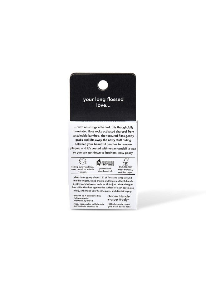 Hello Activated Charcoal Infused Floss Vegan Wax, Fresh Mint, Natural Peppermint Flavor, 3 Count  - Image 3