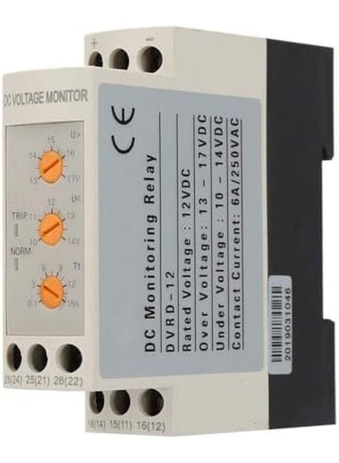 DC 12V System Voltage Monitor Relay Adjustable Over Undervoltage Protector Dual Contact Outputs - Image 2