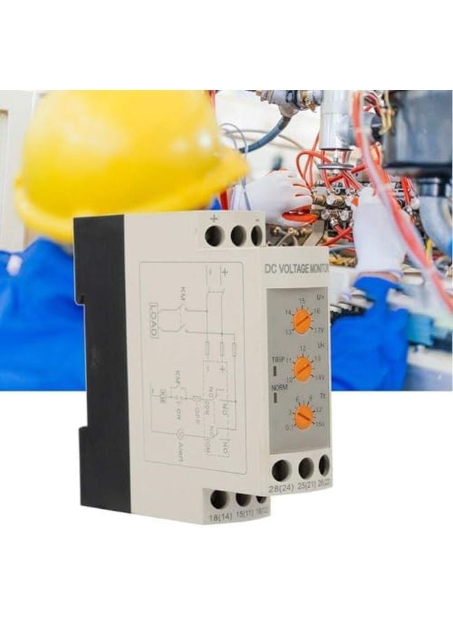 DC 12V System Voltage Monitor Relay Adjustable Over Undervoltage Protector Dual Contact Outputs - Image 4