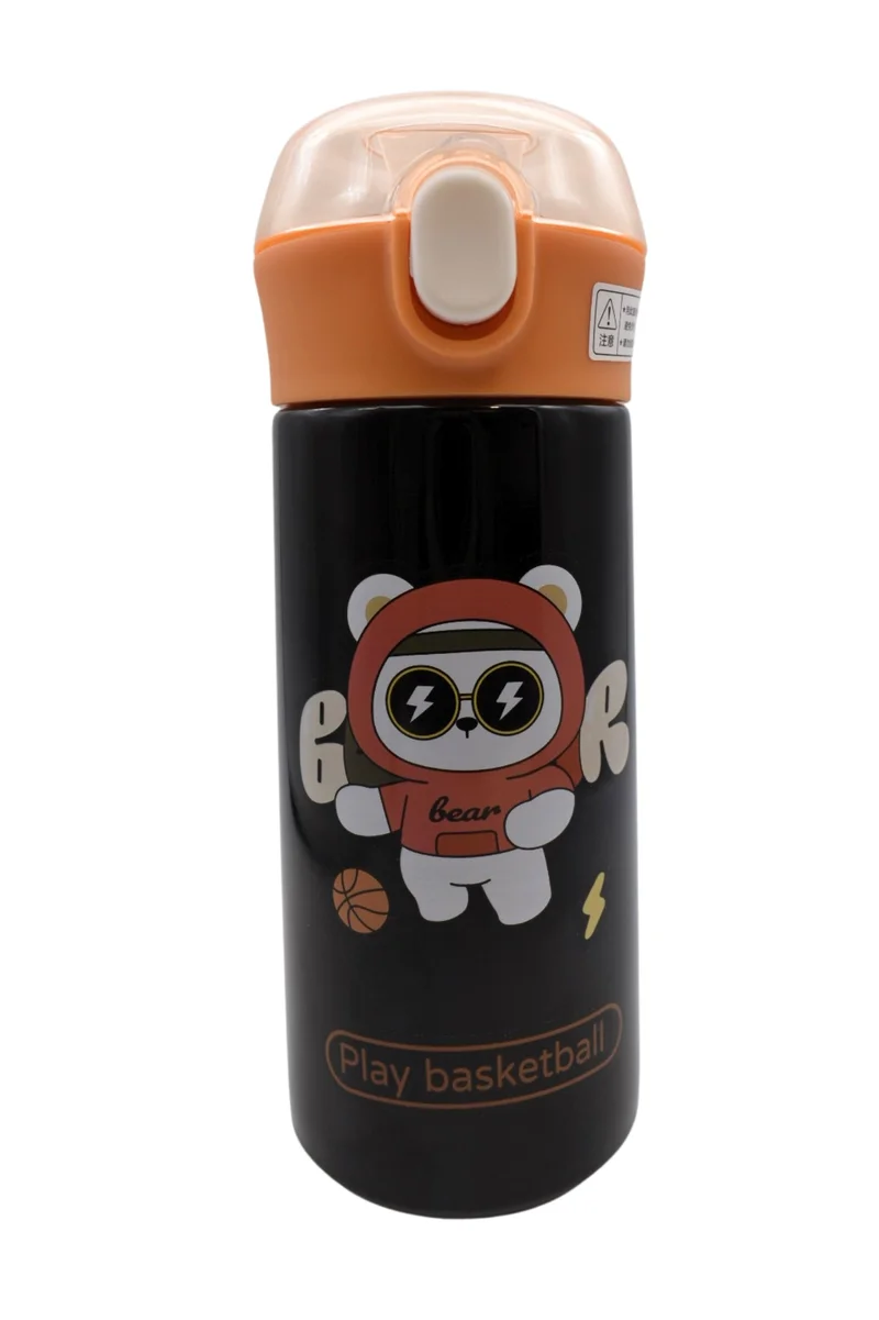 Mobcos Kids Insulated Water Bottle, 1-Piece Large Capacity Stainless Steel Cup with Straw for School Use