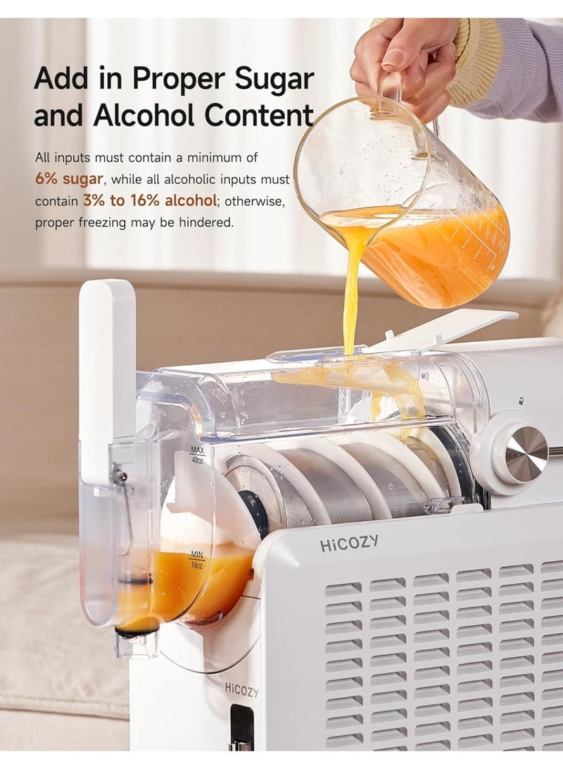 HiCOZY Hicozy F1 Slushie Machine, Professional Frozen Drink Maker, 48 oz Slushy Machine for Home, No Ice Needed, Self-Cleaning, 5 Presets for Milkshakes, Cocktail,  - Image 5