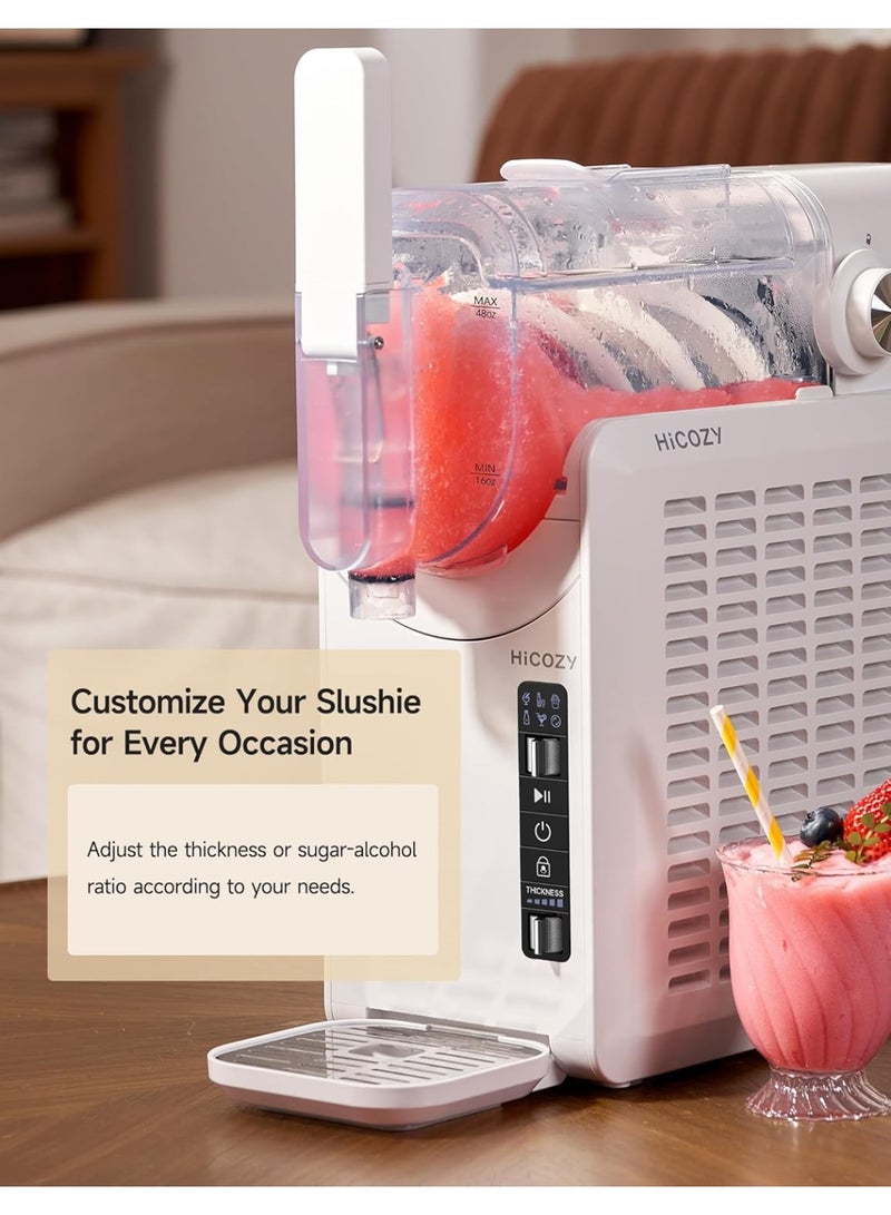 HiCOZY Hicozy F1 Slushie Machine, Professional Frozen Drink Maker, 48 oz Slushy Machine for Home, No Ice Needed, Self-Cleaning, 5 Presets for Milkshakes, Cocktail,  - Image 4