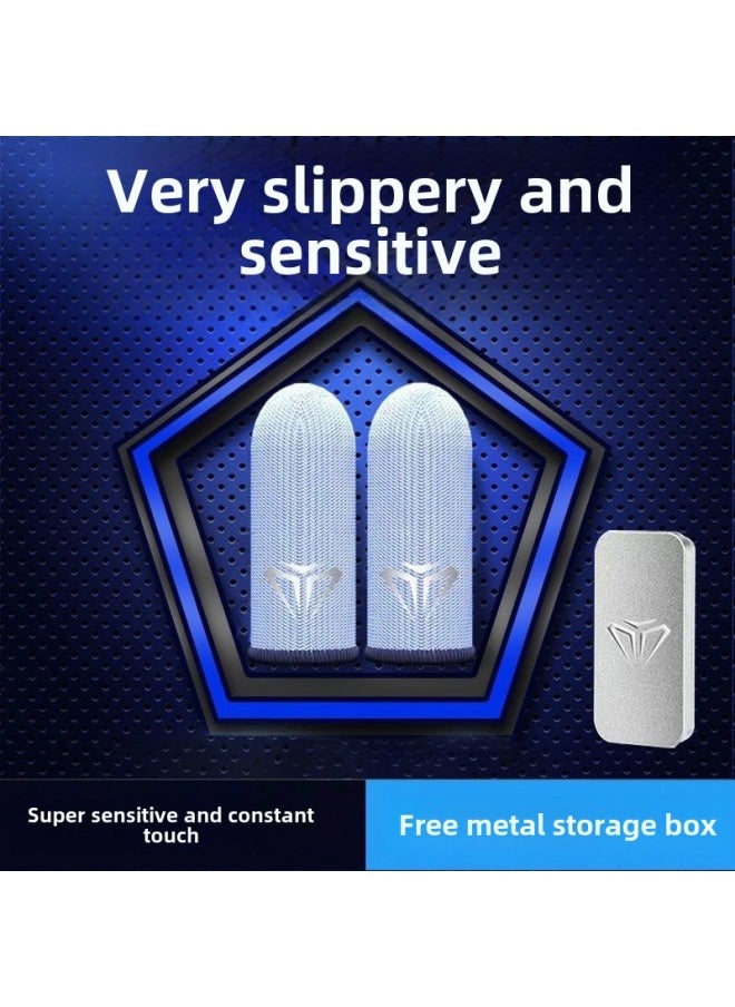 Generic Lazada Explosions Luxury Game Finger Sleeve Non-slip Gloves Hand Swim Sweat Finger Sleeve Professional Finger Sleeve Manufacturers Wholesale-Product Color:S02 Pink-1 Pair (without Storage Box)  - Image 3