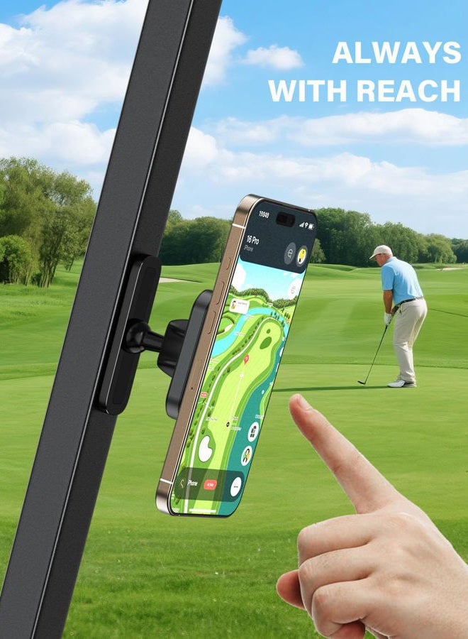 A2C Upgraded Magnetic Golf Cart Phone Holder Compatible with MagSafe iPhone 17 Pro Max 16 Plus 15 14 13 12 Fits EZGO Club Car Yamaha Icon, Golf Cart Accessories Essential Gift for Father Men Dad Women - Image 5