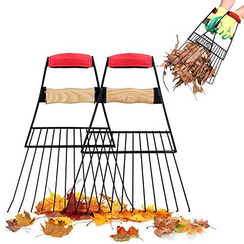 Colwelt Steel Leaf Scoops and Claws Rugged Leaf Scoop for Lawn and Garden Cleanup Large Sized Leaf Grabber for Larger Pickup CapabilitiesSteel not Plastic