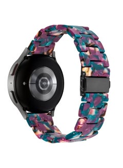 DEALELE Bands Compatible with Samsung Galaxy Watch 6/6 Classic / 5/5 Pro/Galaxy Watch 4/4 Classic / 3 41mm / Active 2, 20mm Colorful Resin Replacement Strap for Women Men(Grape purple)  - Image 2