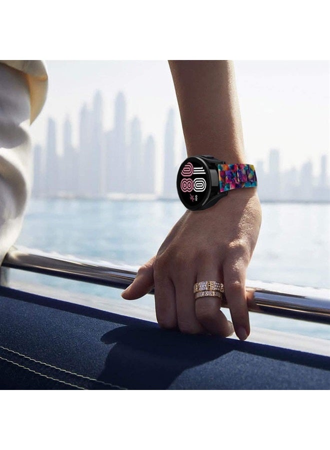 DEALELE Bands Compatible with Samsung Galaxy Watch 6/6 Classic / 5/5 Pro/Galaxy Watch 4/4 Classic / 3 41mm / Active 2, 20mm Colorful Resin Replacement Strap for Women Men(Grape purple) - Image 4