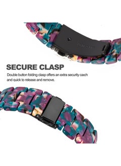 DEALELE Bands Compatible with Samsung Galaxy Watch 6/6 Classic / 5/5 Pro/Galaxy Watch 4/4 Classic / 3 41mm / Active 2, 20mm Colorful Resin Replacement Strap for Women Men(Grape purple)  - Image 3