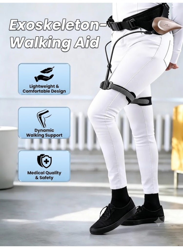 Stroke Rehabilitation Walking Aid for Elderly, Home Gait Training Device with Bilateral Leg Exercise - Image 1