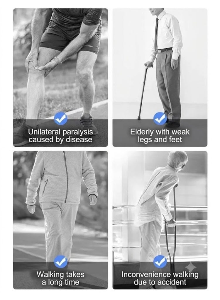 Stroke Rehabilitation Walking Aid for Elderly, Home Gait Training Device with Bilateral Leg Exercise - Image 2
