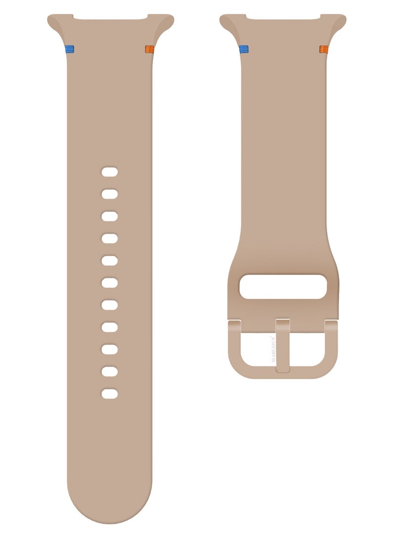 Sport Band for Galaxy Watch 8 40mm 44mm and Watch 8 Classic 46mm, Silicone Replacement Strap, M/L Size - Stone - Image 4