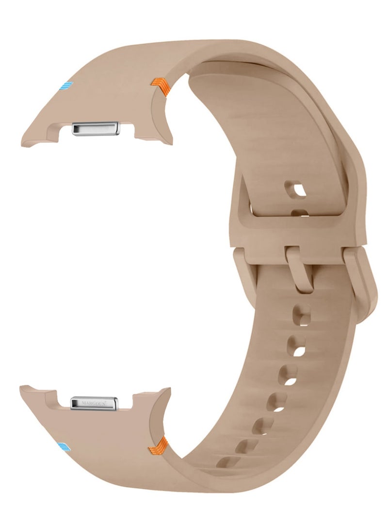 Sport Band for Galaxy Watch 8 40mm 44mm and Watch 8 Classic 46mm, Silicone Replacement Strap, M/L Size - Stone - Image 1