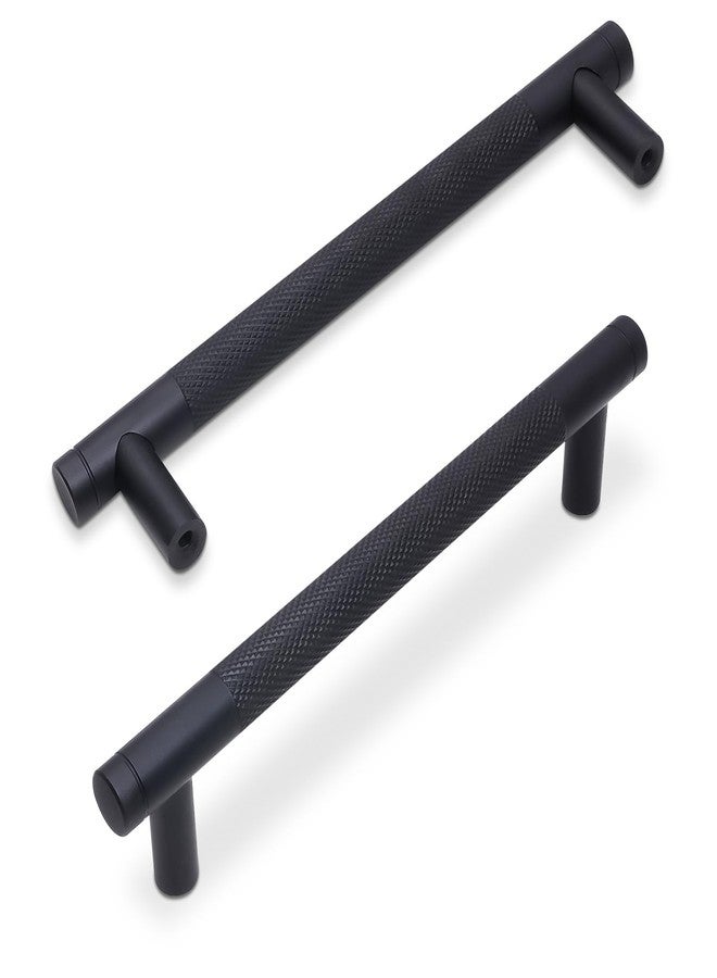 BUKOBYHE 10 Pack 5Inch Matte Black Kitchen Cabinet Handles Knurled Cabinet Pulls Black Drawer Pulls Kitchen Hardware - Image 1
