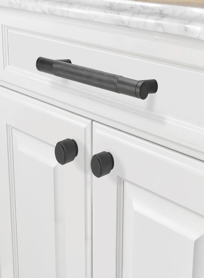 BUKOBYHE 10 Pack 5Inch Matte Black Kitchen Cabinet Handles Knurled Cabinet Pulls Black Drawer Pulls Kitchen Hardware - Image 3