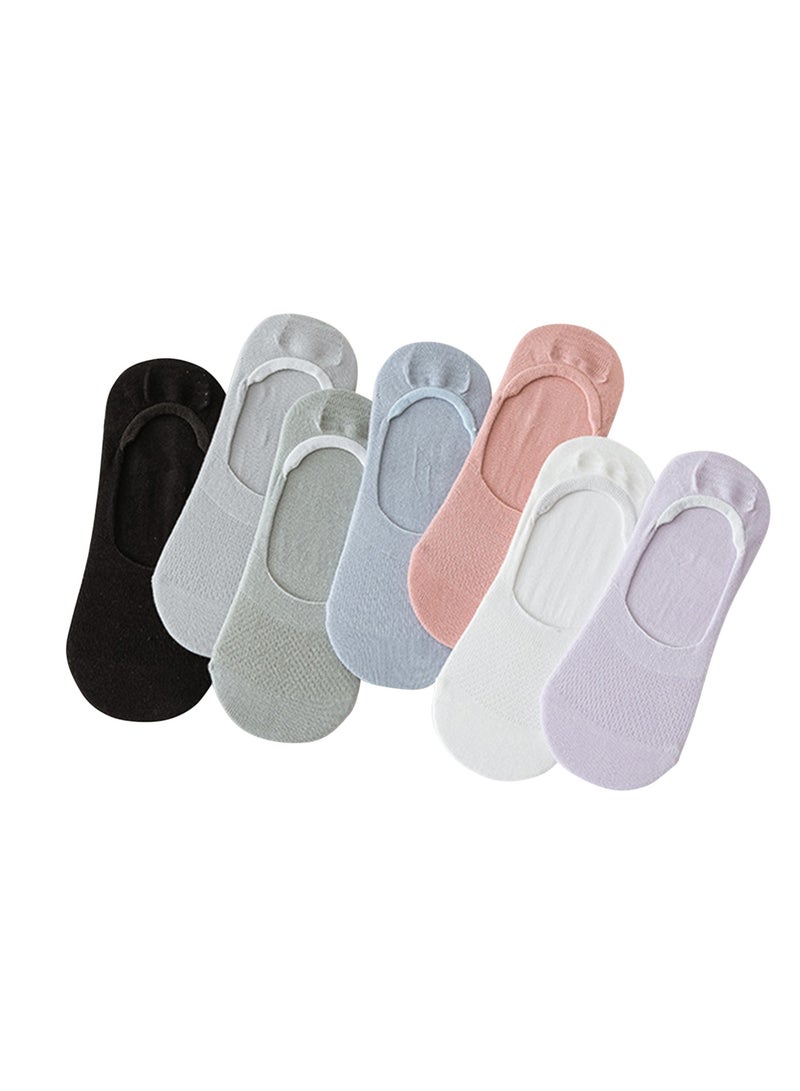 Shallow mouth invisible short socks women do not fall off the heel,7 Pairs