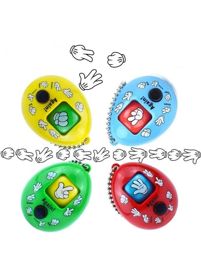 ROCK PAPER SCISSORS 4Pcs Rock Paper Scissors Random Toy Mini Toy Keychain With Random Rock Paper Scissors Game Accessories Props For Babies Kids Children Teens Adults Party  - Image 2