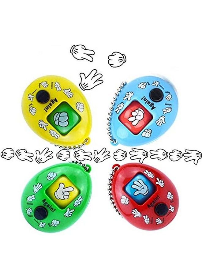 ROCK PAPER SCISSORS 4Pcs Rock Paper Scissors Random Toy Mini Toy Keychain With Random Rock Paper Scissors Game Accessories Props For Babies Kids Children Teens Adults Party  - Image 1