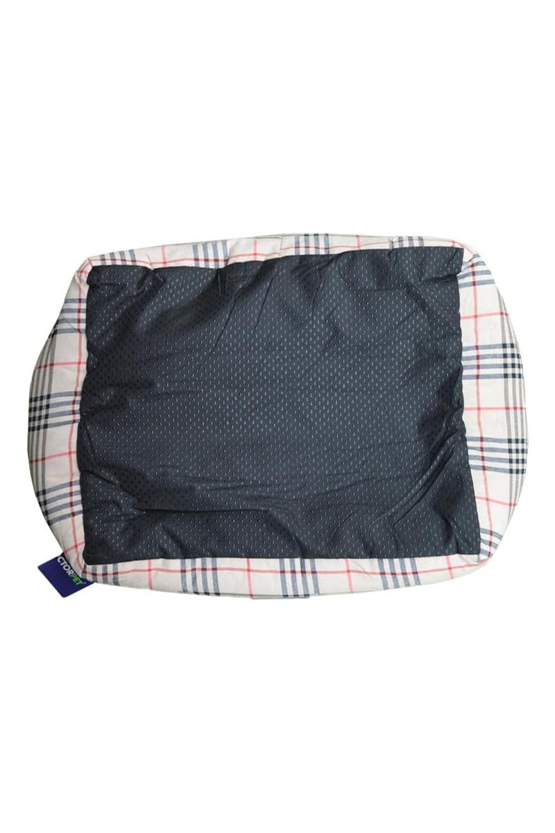 DOCTERPET Doctor Pet Danish Series Rectangle Pet Bed Medium - 70x60x22cm - Soft Washable Fabric, Reversible Cushion, Non-Slip Base - Ideal for Cats & Medium Dogs - Image 3